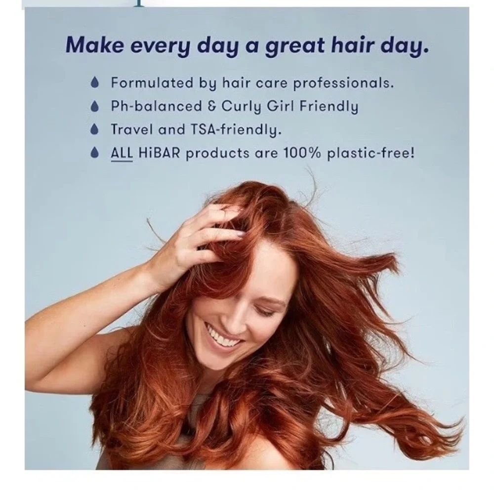 HiBAR 2 In 1 Moisturize Shampoo & Conditioner Dry Frizz Hair Nourish Hydrate Bar